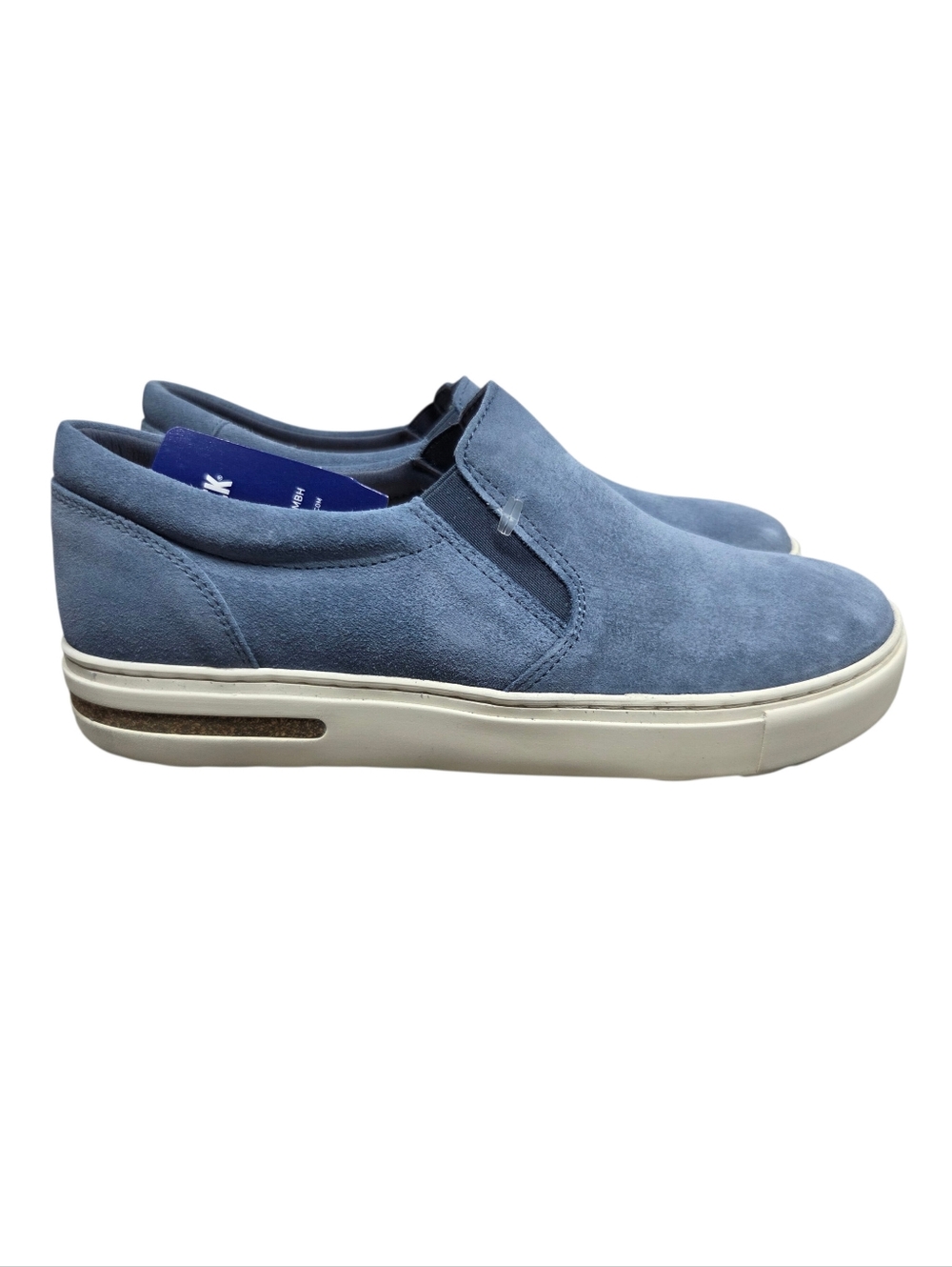 Birkenstock Oswego Blue Suede Slip On Sneakers Women' Size 6 - Picture 2 of 8